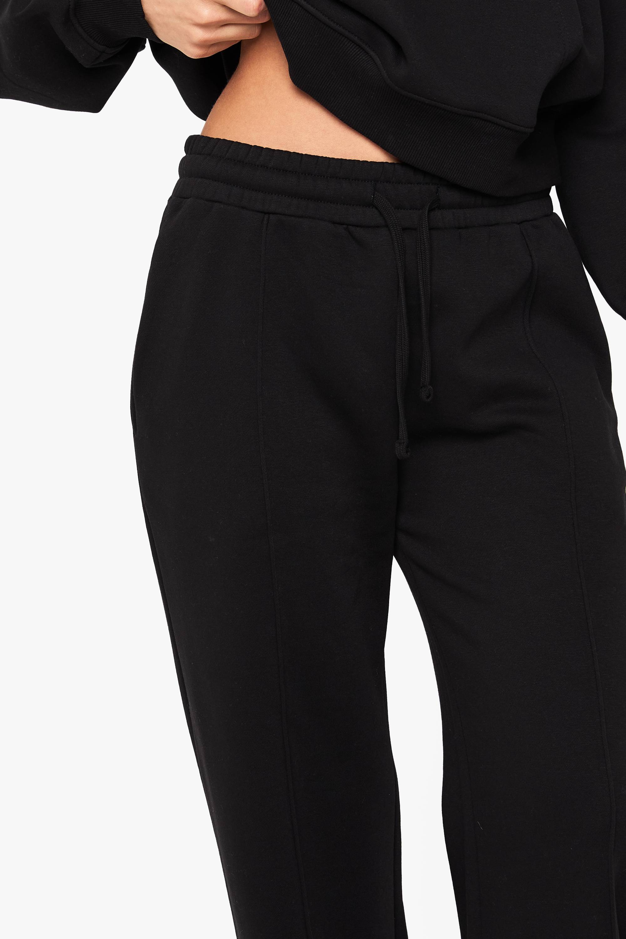 boohoo Jogger à jambes larges avec détails pintuck et ceinture profonde
