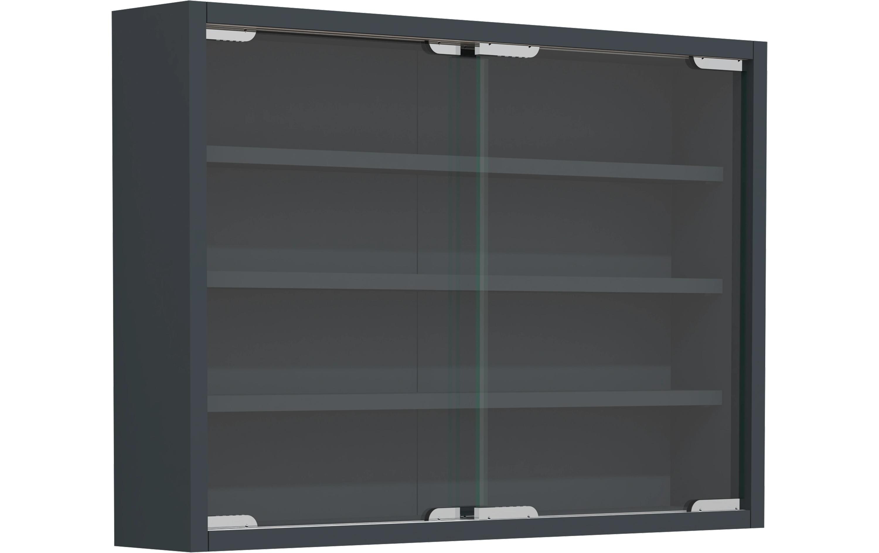 Vitrine Agisa M 57 x 40 cm, AnthrazitHängevitrine für die Wandmontage