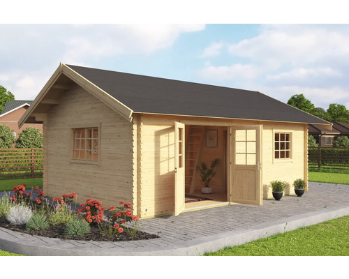 Outdoor Life Colorado tuinhuis met vloer en dakshingles, 675 x 490 cm, naturel