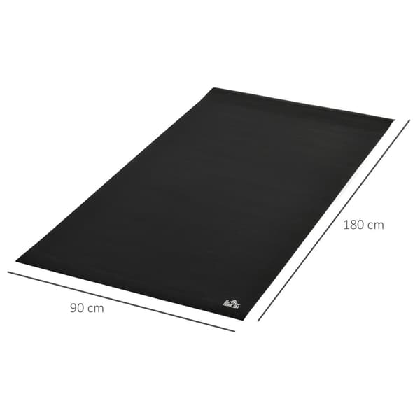 Gulvbeskyttelsesunderlag Treningsutstyr Pvc Svart 180X90X0,6Cm