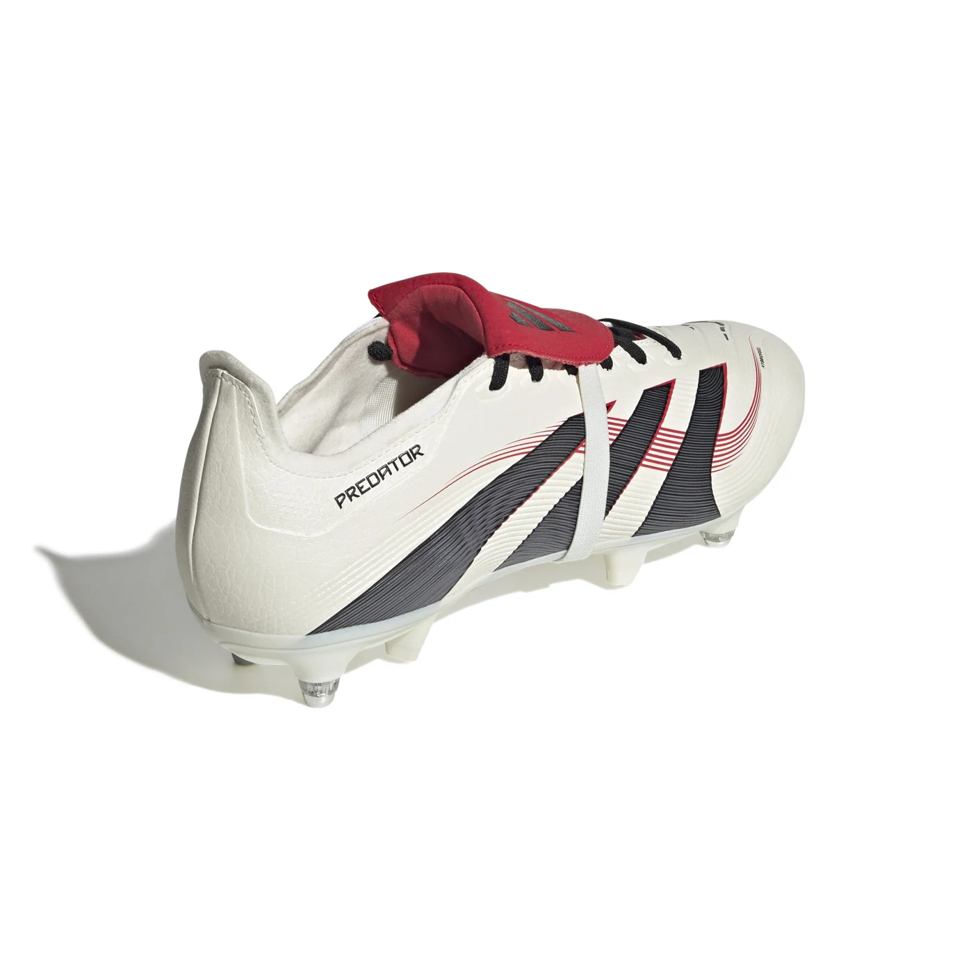 Adidas Predator League FT IJzeren-Nop Voetbalschoenen (SG) Wit Zwart Rood