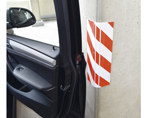 Autobeschermstrip 20x40 cm rood-wit