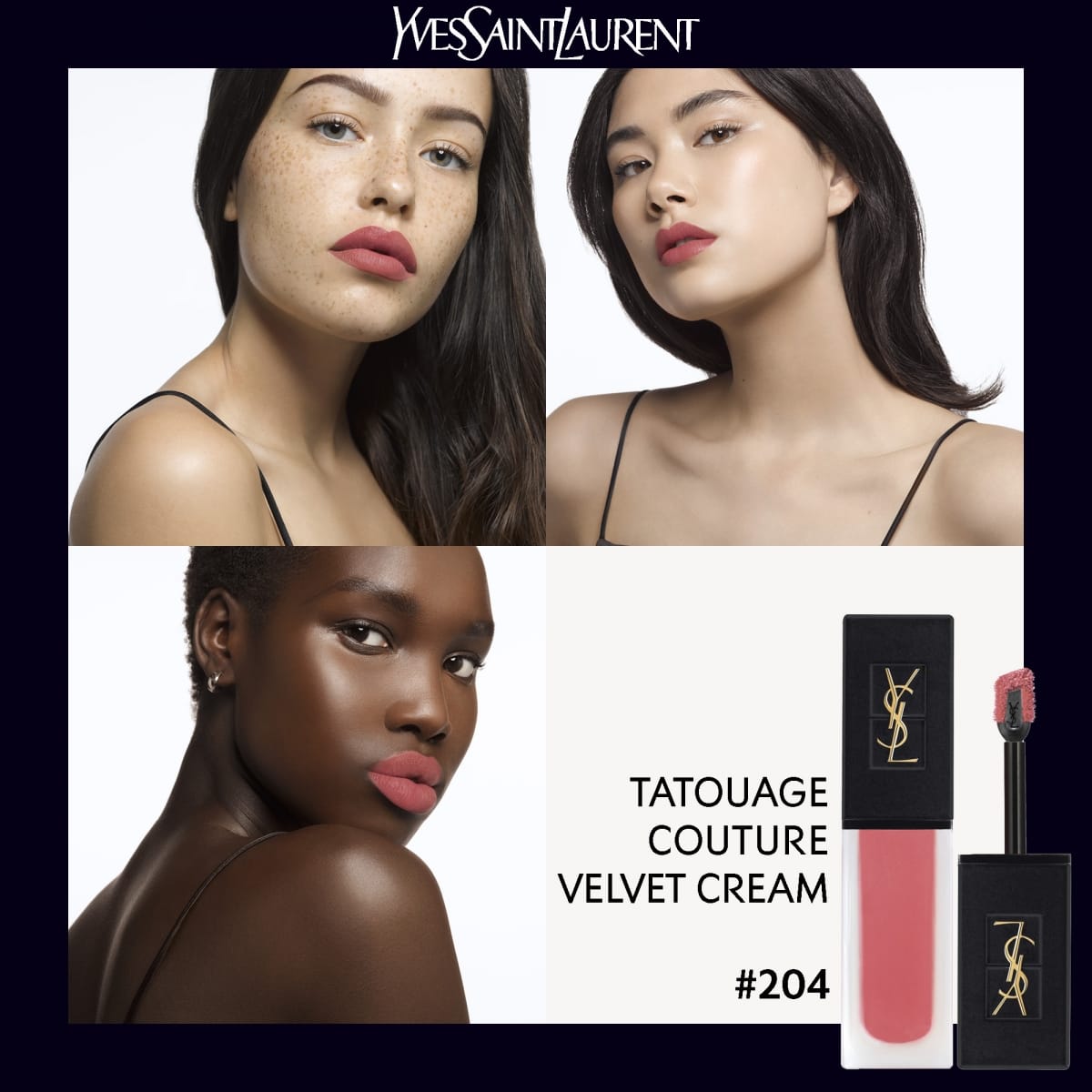 YVES SAINT LAURENT Tatouage Couture Velvet Cream Rouge à Lèvres Mat Effet Velours Longue Tenue
