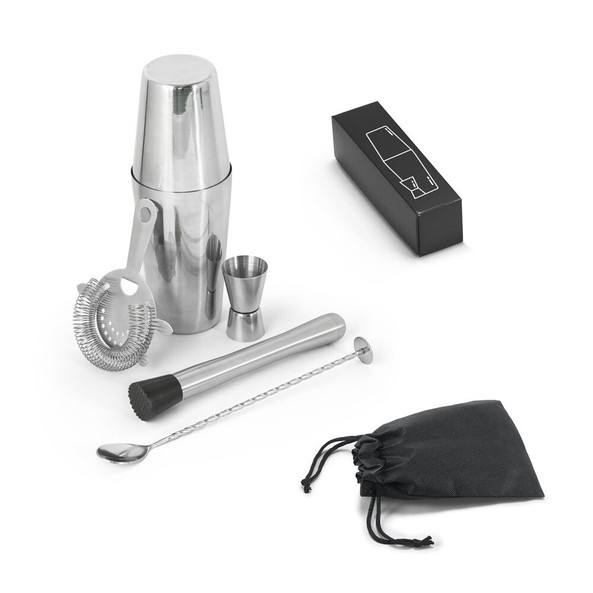 hi!dea 94043 - Service à cocktail 6 pièces en acier inoxydable