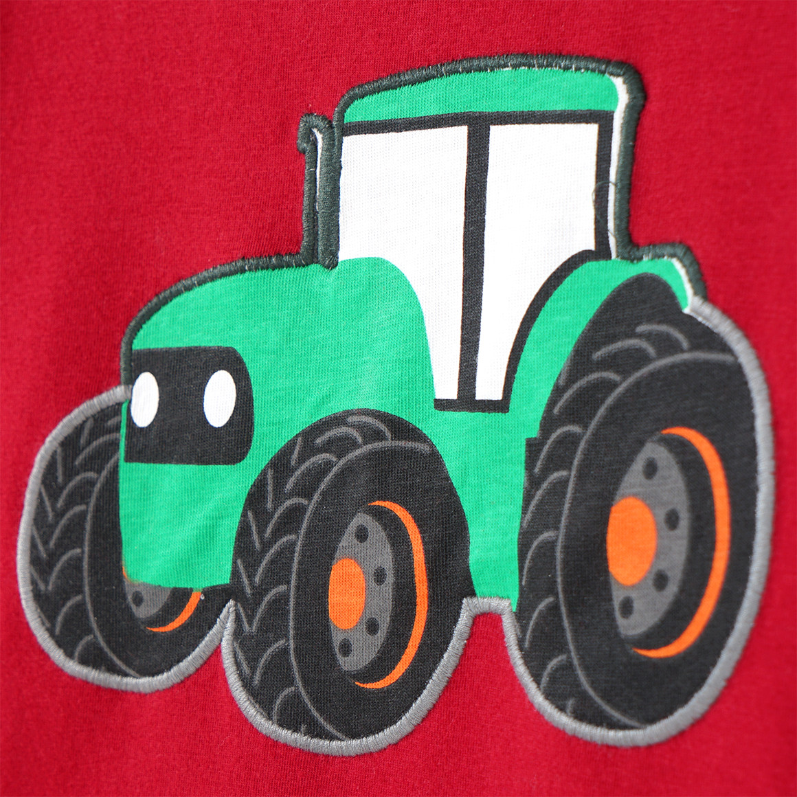 Topolino Jungen Langarmshirt mit Traktor-Applikation dunkelrot