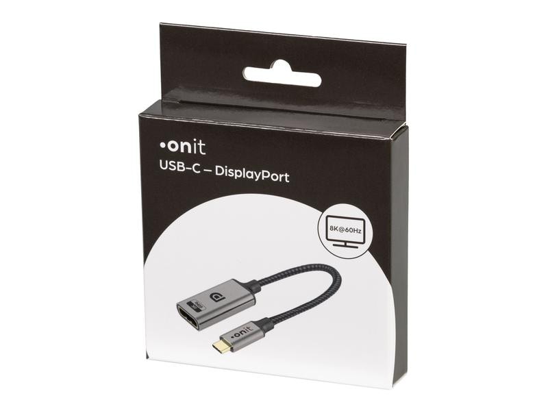 onit Adapter USB Type-C - DisplayPort Videoadapterkabel USB-C auf DisplayPort