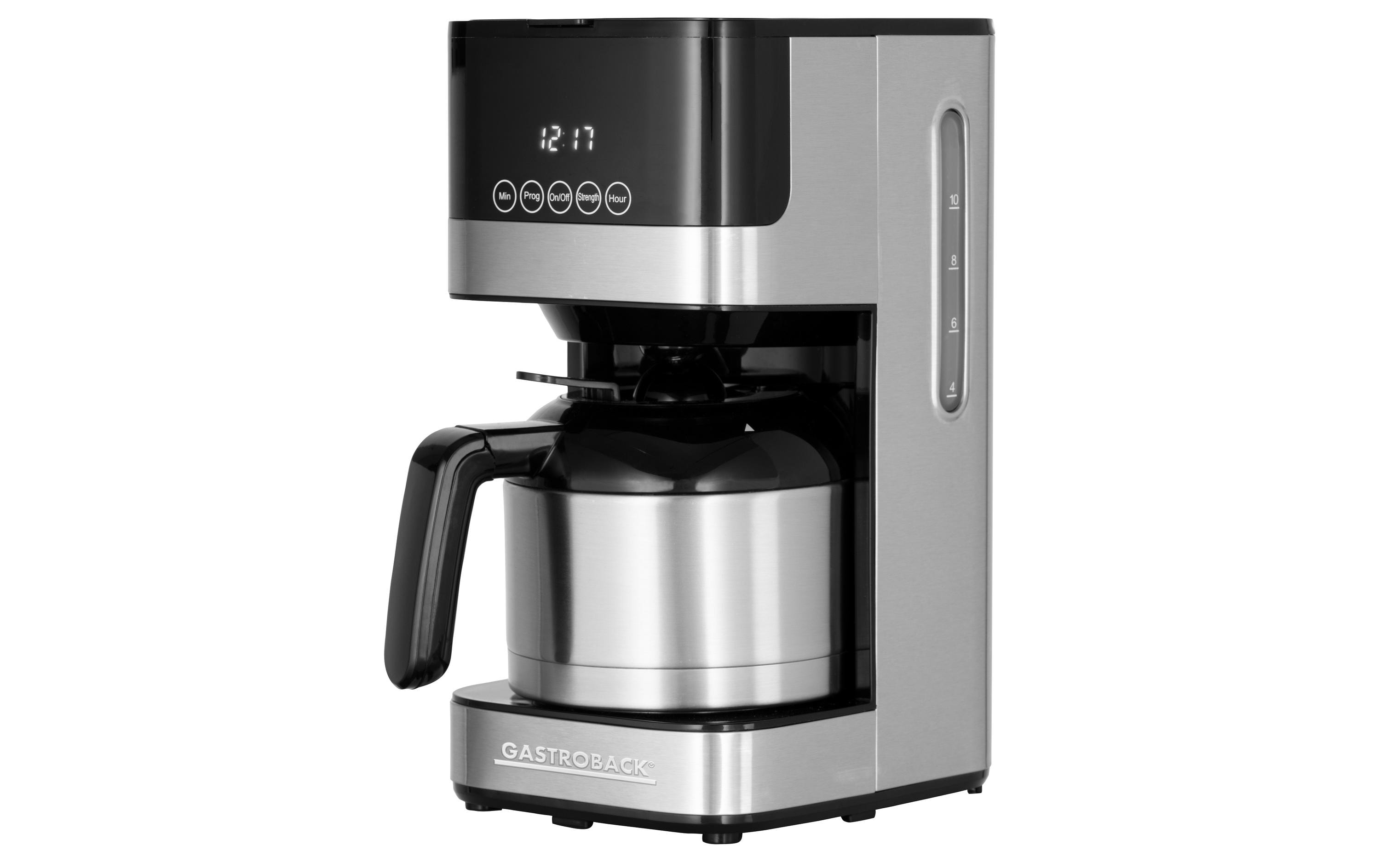 Filterkaffeemaschine Essential S Schwarz/SilberProgrammierbare Filterkaffeemaschine mit nachhaltigem Kaffeefilter