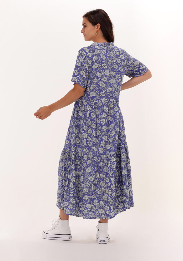 LOLLYS LAUNDRY blauwe lollys laundry midi jurk fie