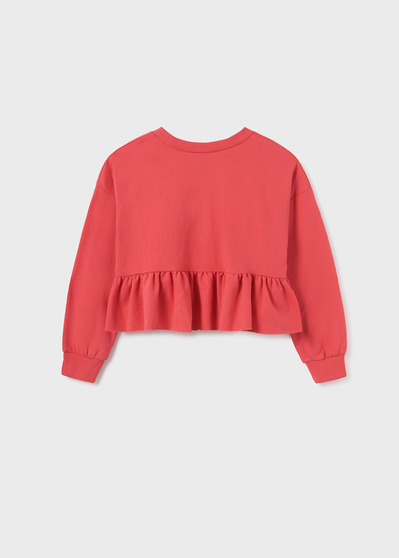 Blusa de moletom infantil com babados