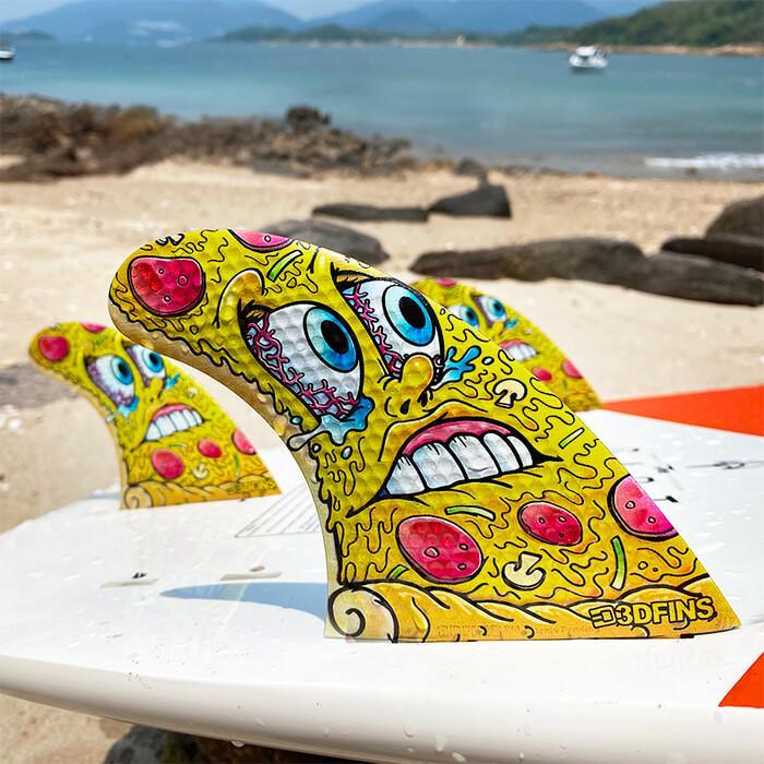 3DFINS Go Hard Pizza - Thruster FCS - Medium