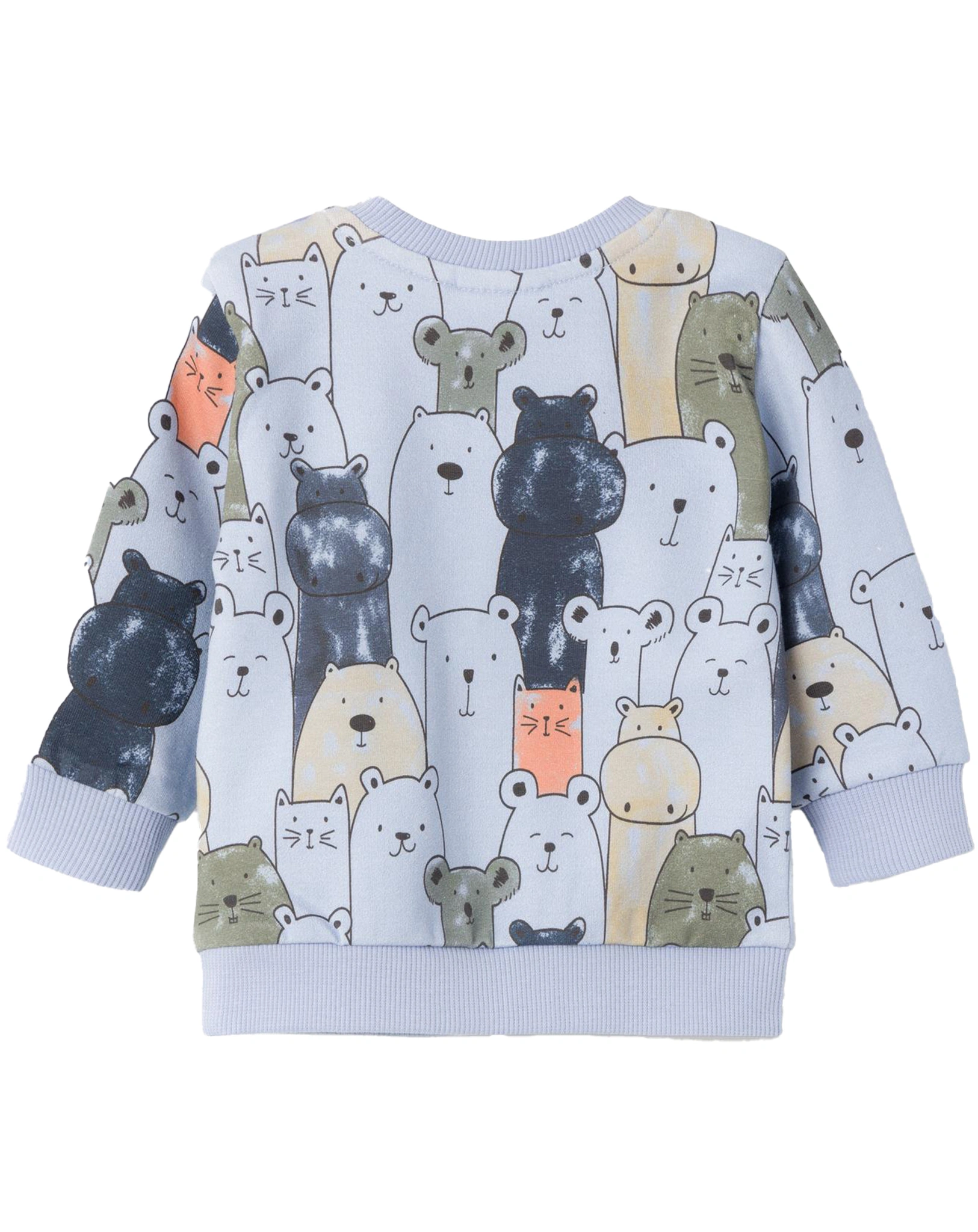 Sweatshirt NBMTRISH ANIMALS in zen blue