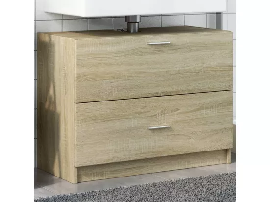 Armoire d'évier chêne sonoma 78x37x59 cm bois d'ingénierie