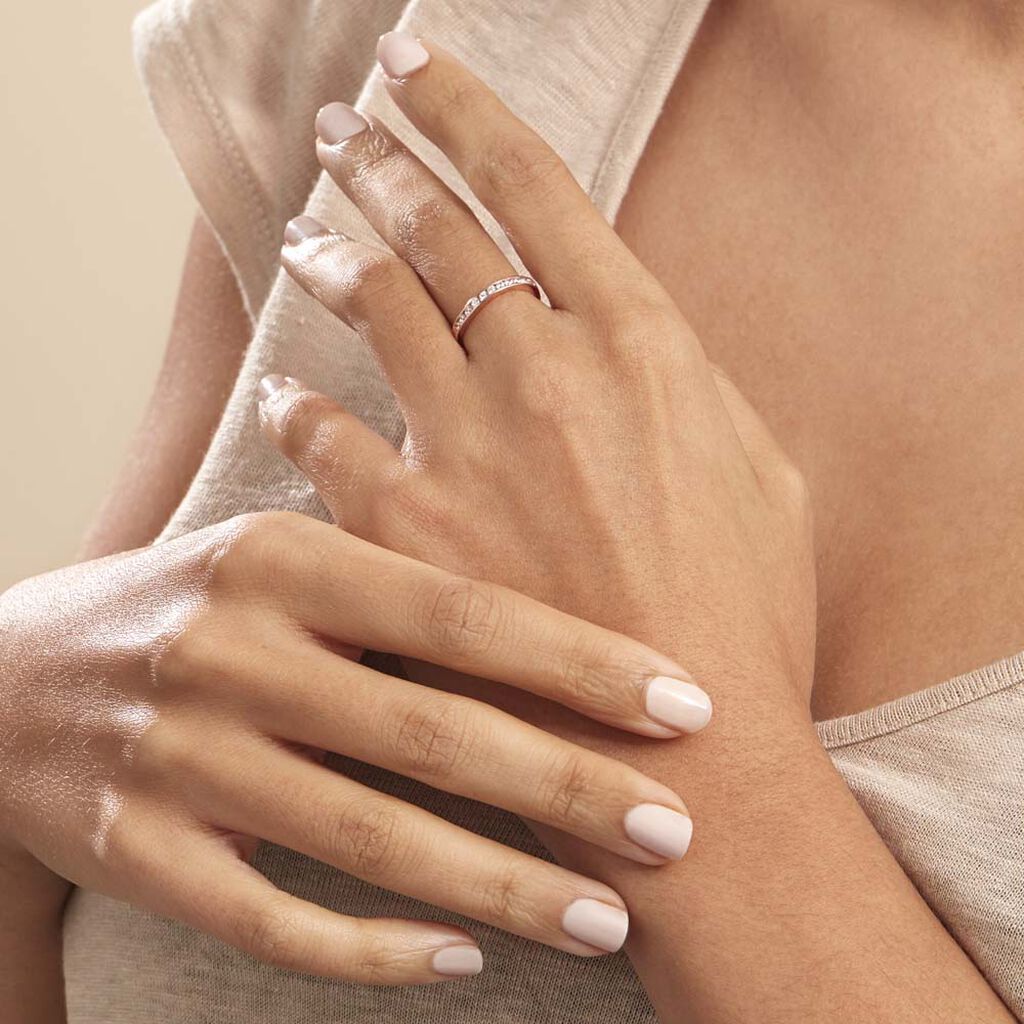 Bague Davila Or Rose Oxyde De Zirconium