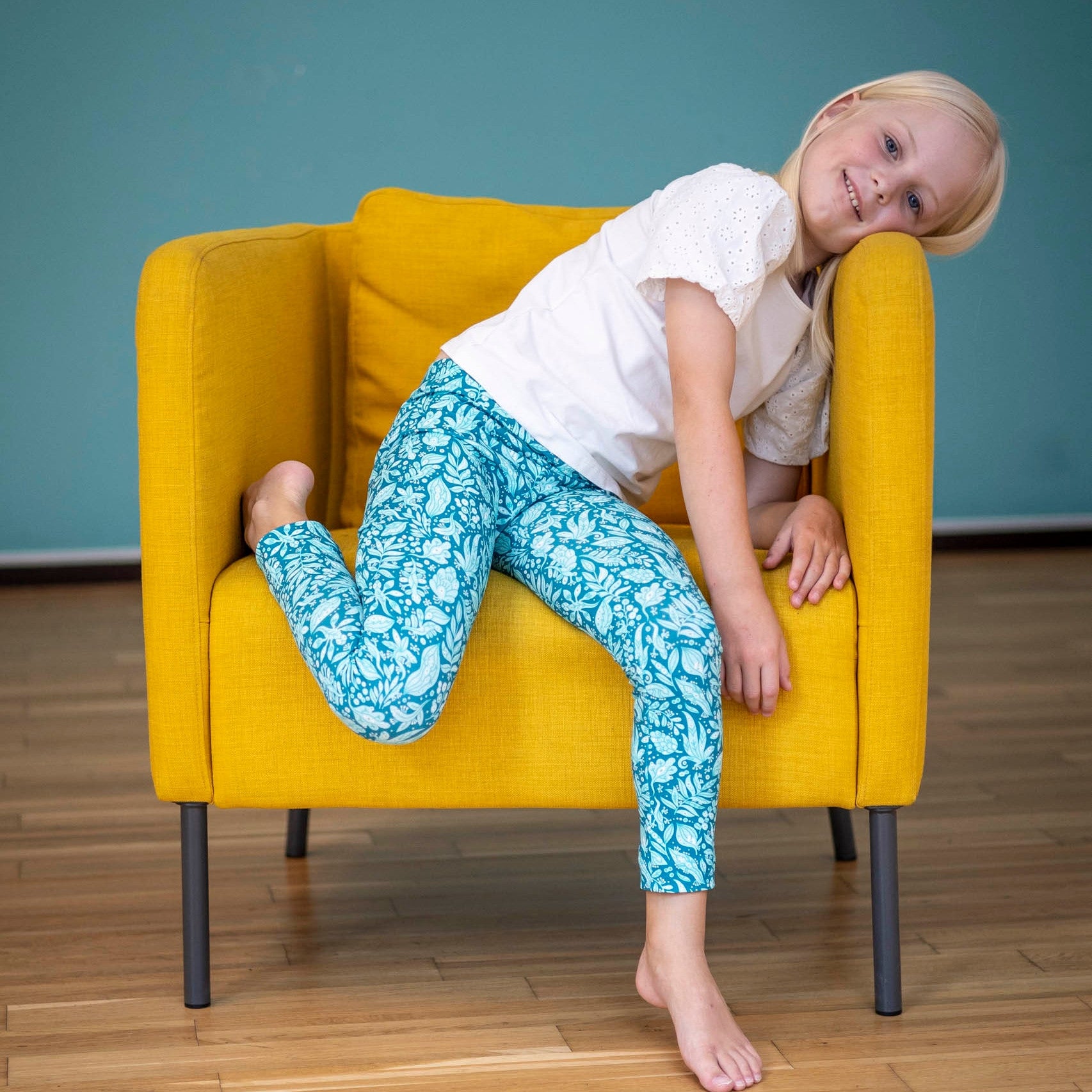 Eidechsen Leggings türkis