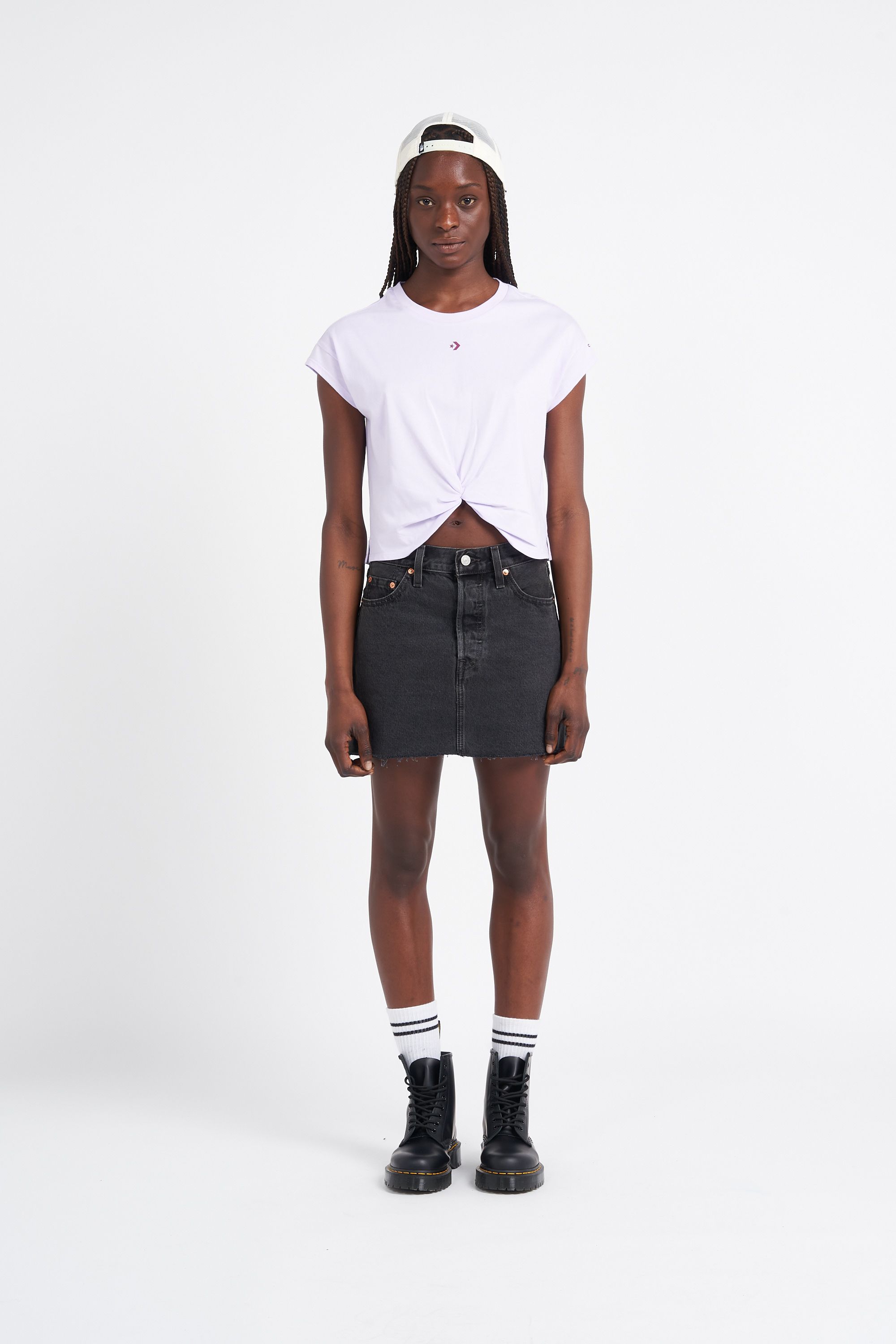 CONVERSE T-shirt WORDMARK TWIST Violet