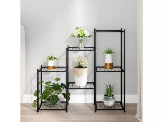 Jardinière 83x25x80 cm Noir Fer