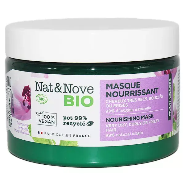 Máscara Nutritiva 3 em 1 Nat & Nove Organic para Cabelos Cacheados e com Frizz 300ml