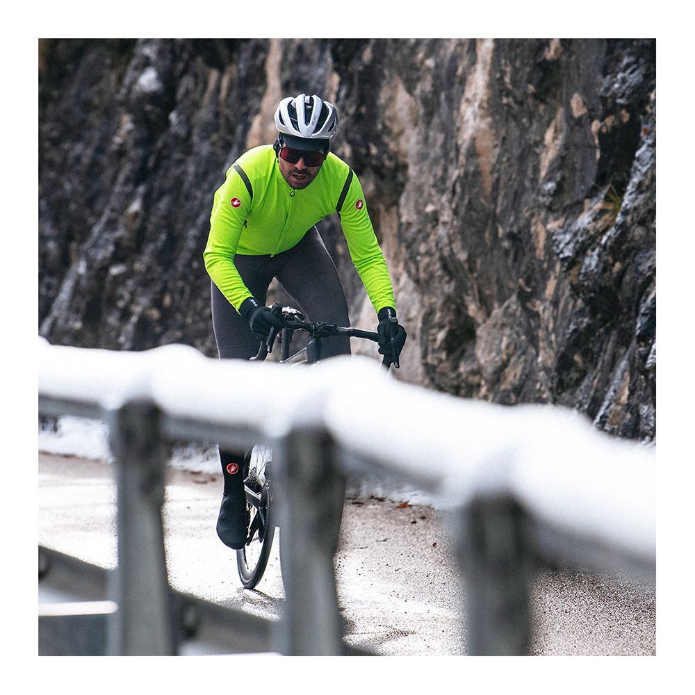 Castelli PERFETTO - Veste Homme electric lime/dark gray