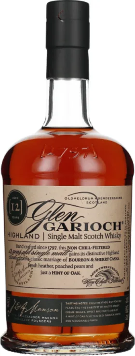 GLEN GARIOCH 12 YEARS SINGLE MALT 1LTR
