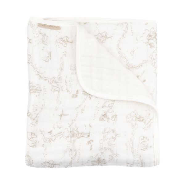 Bamboom Wiegdeken Nuvola - Boomy's world Oyster grey