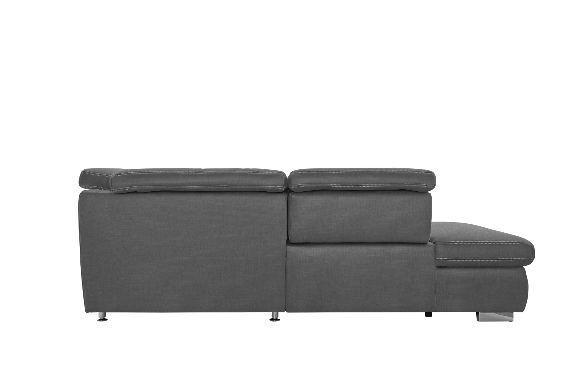 polsterpower Boxspringsofa - Miro grau - Basismodell - Ottomane links