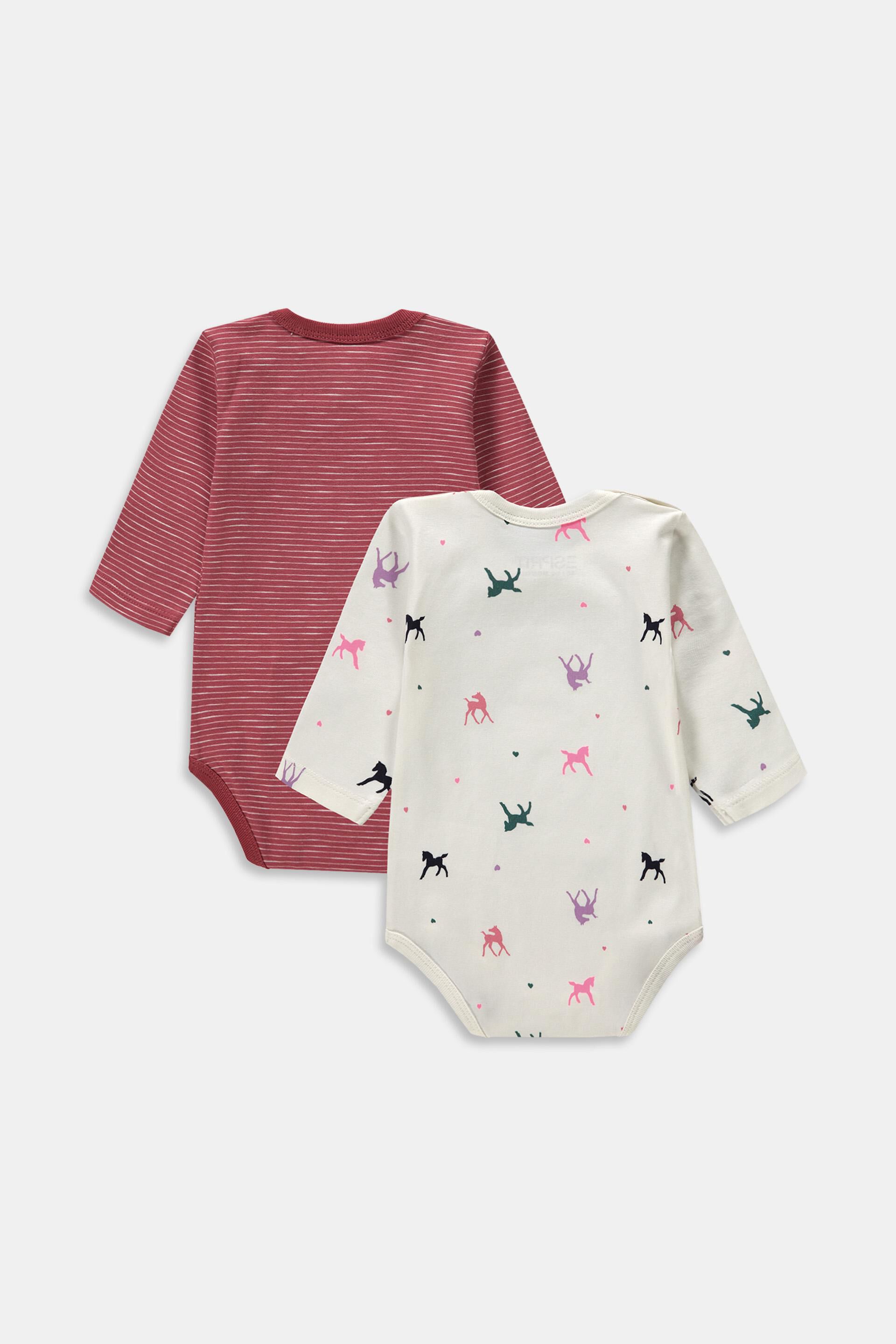 Lot de 2 bodys à manches longues, coton biologique