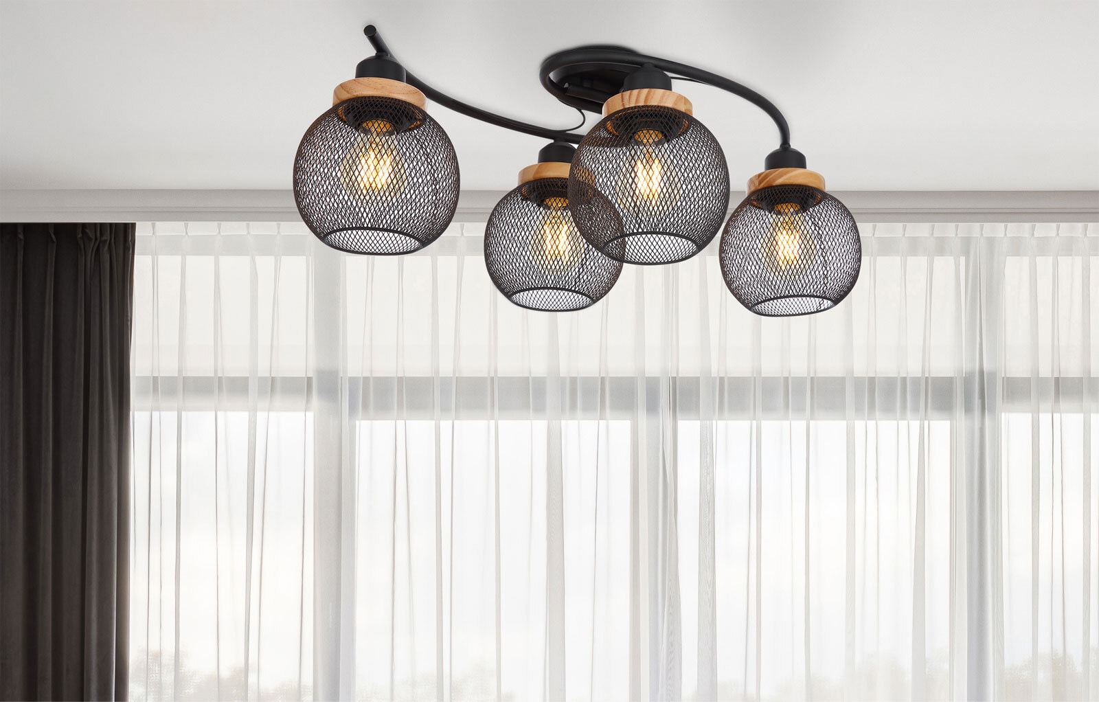 GLOBO Retrofit Deckenlampe PABLO 60 x 35 cm
