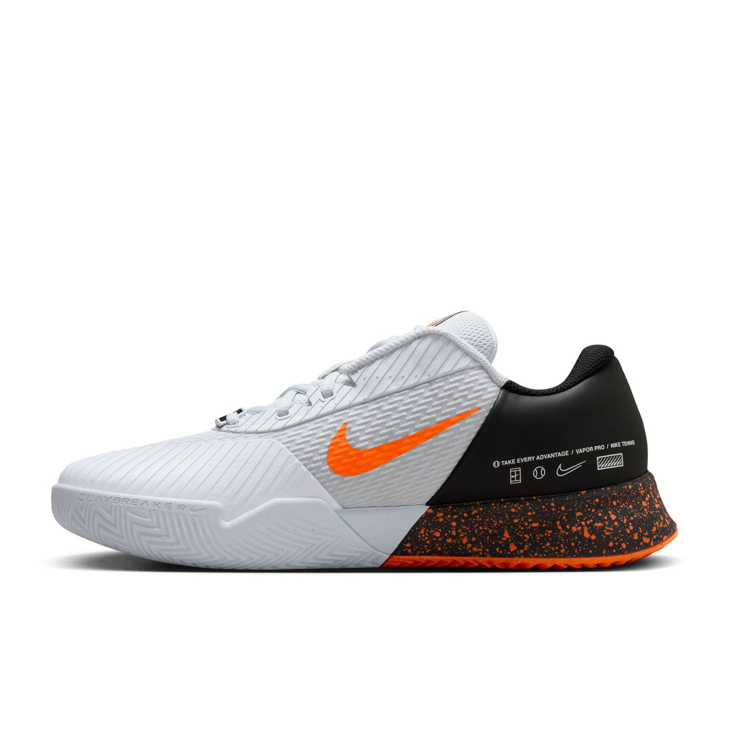 Nike Zoom Vapor Pro 2 Premium Chaussure Terre Battue Hommes - Blanc , Orange