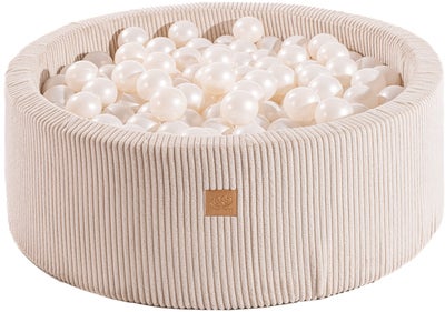 Meowbaby Rundt Ballbasseng Cord 30x90, Ecru