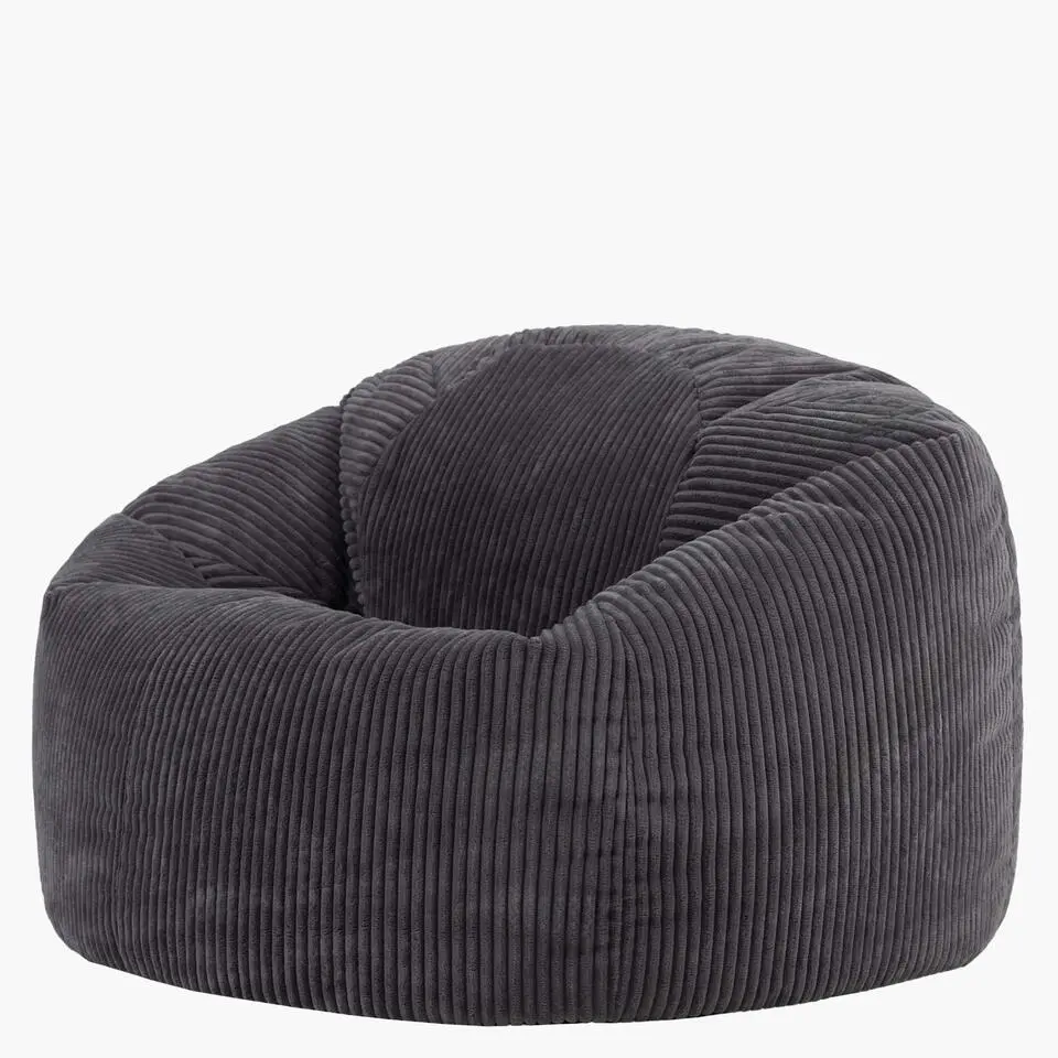 icon - Kingston XL Zitzak Fauteuil - Ribfluweel - Houtskool