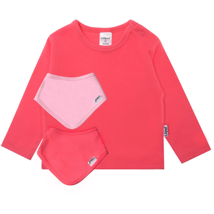 Liliput Langarmshirt mit Halstüchern pink