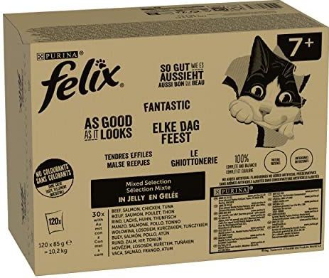 Felix - Voordeelpakket - Natvoer - Gelei - Mixpakket - 120 x 85 g