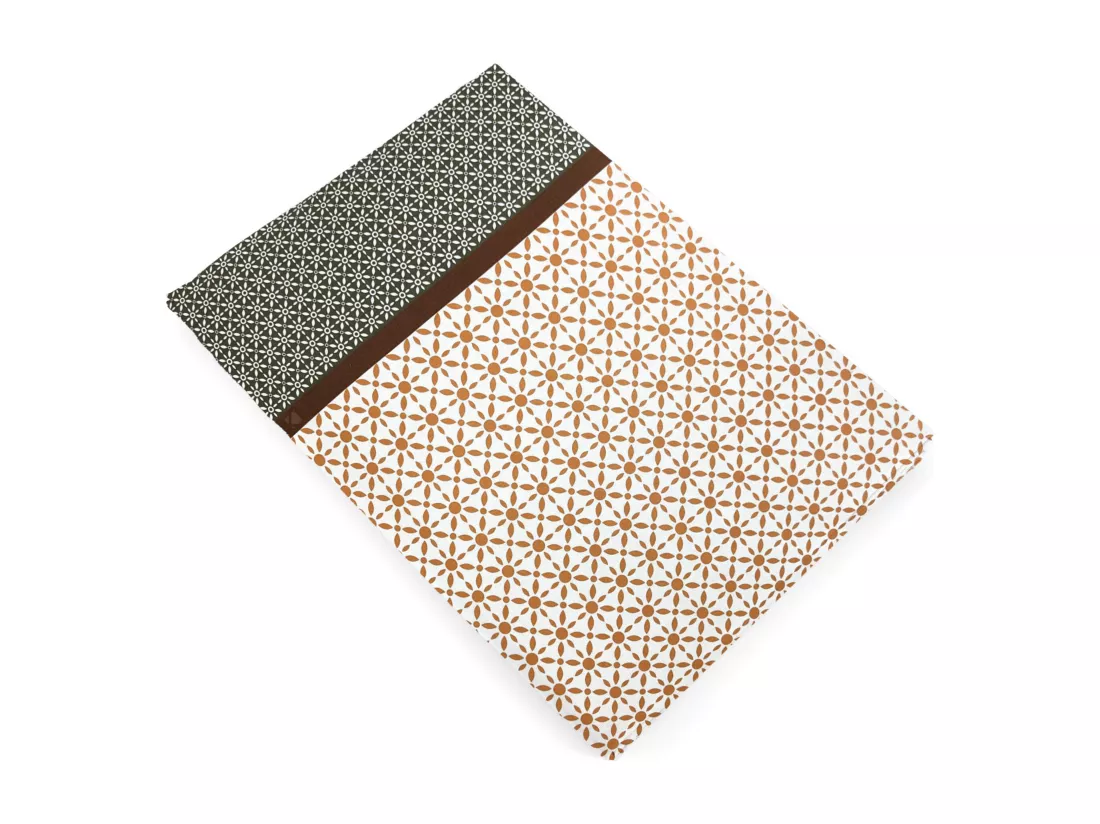 Drap plat 180x290 cm percale coton longues fibres GABIN marron