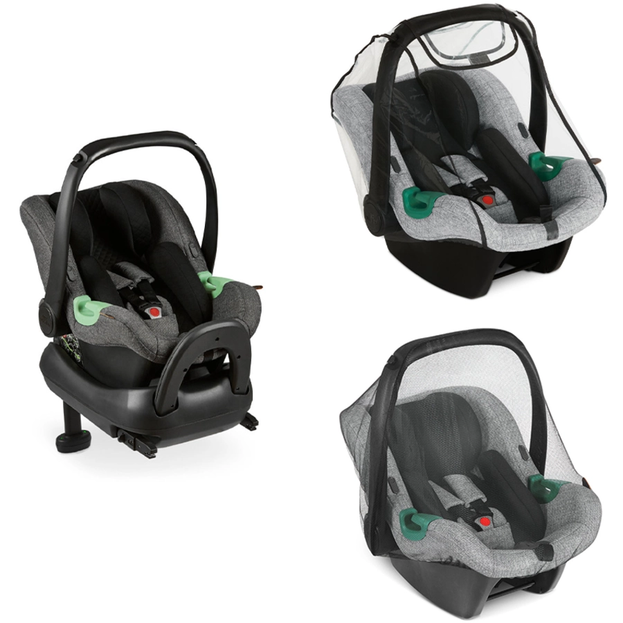 ABC Design Babyschale Tulip Asphalt inkl Isofix Base & Zubehör