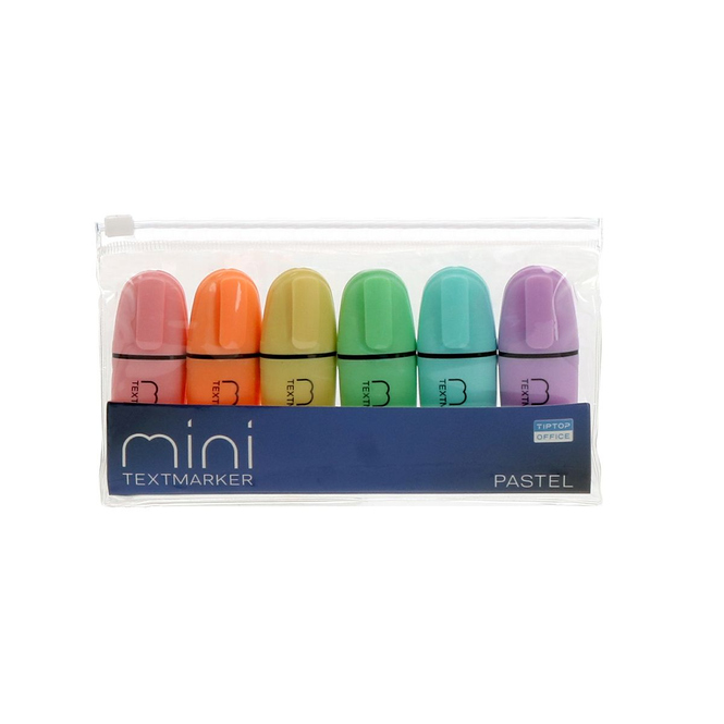 6 Pastell Mini Textmarker