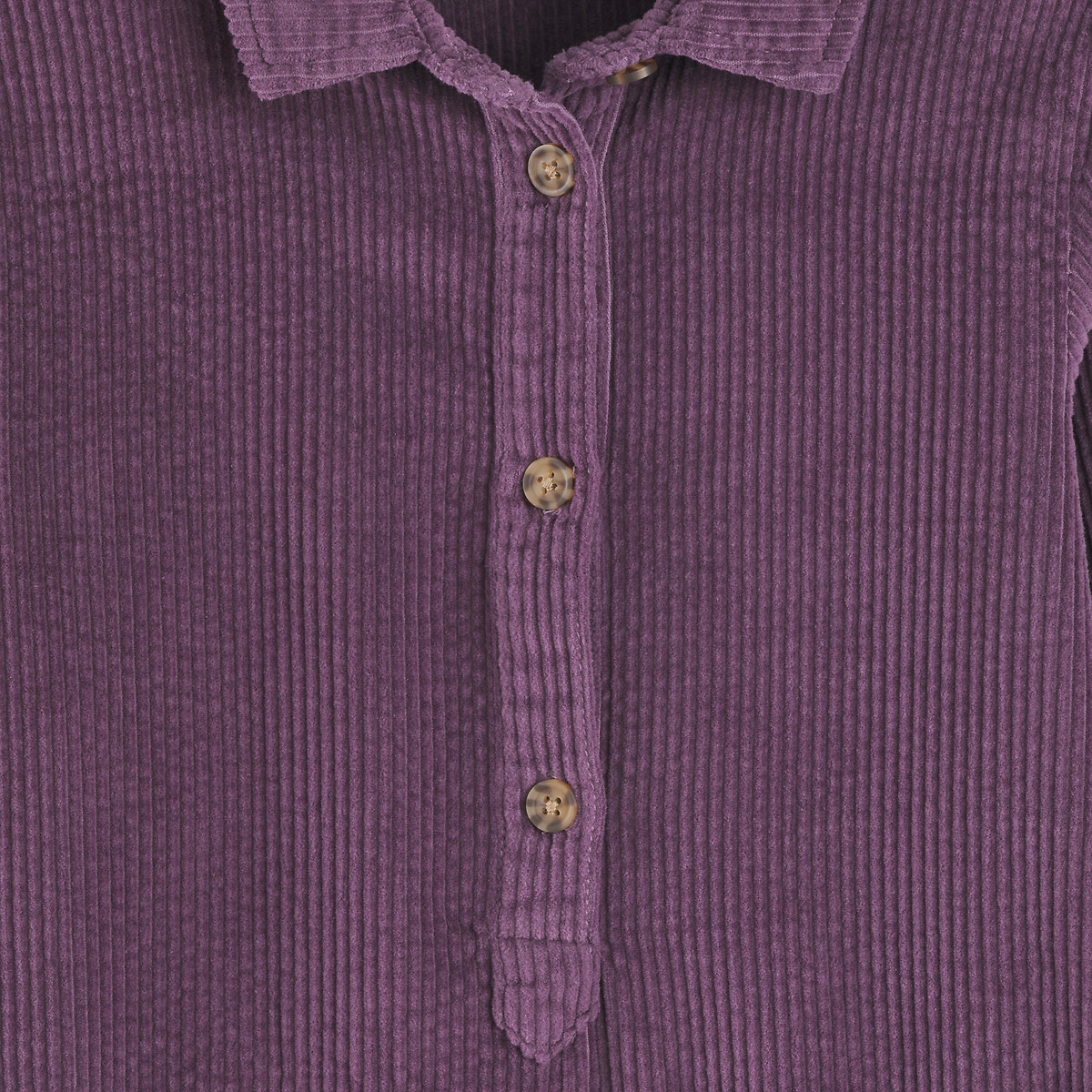 COLEÇÃO LA REDOUTE<br>Vestido reto de veludo com mangas compridas