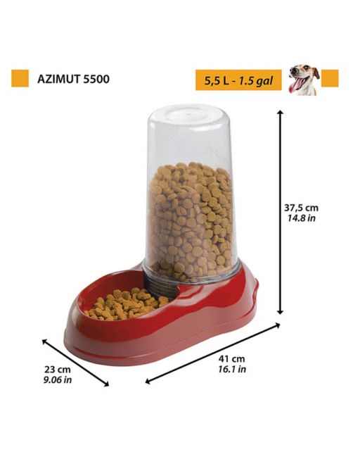 Ferplast Azimut Water\/Voerbak - Kattenvoerbak - 19.5x19x12.5 cm Assorti Kunststof