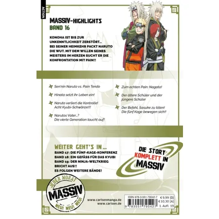 Carlsen Verlag NARUTO Massiv 16 von Masashi Kishimoto