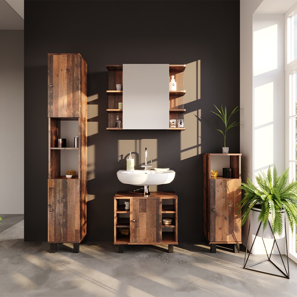 Vicco Midischrank Badschrank Badezimmerschrank Fynn Old Style Regal Badmöbel