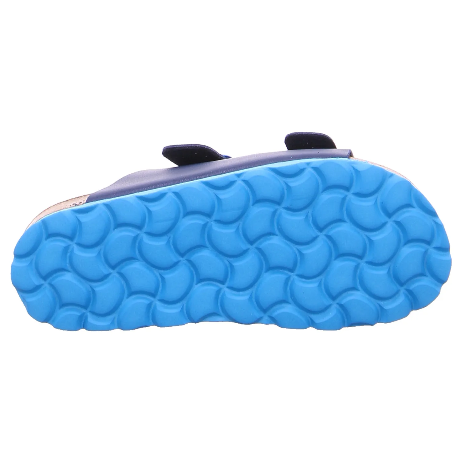BIOLife Kinder-Pantolette Dunkelblau Lederimitat  Lederdecksohle