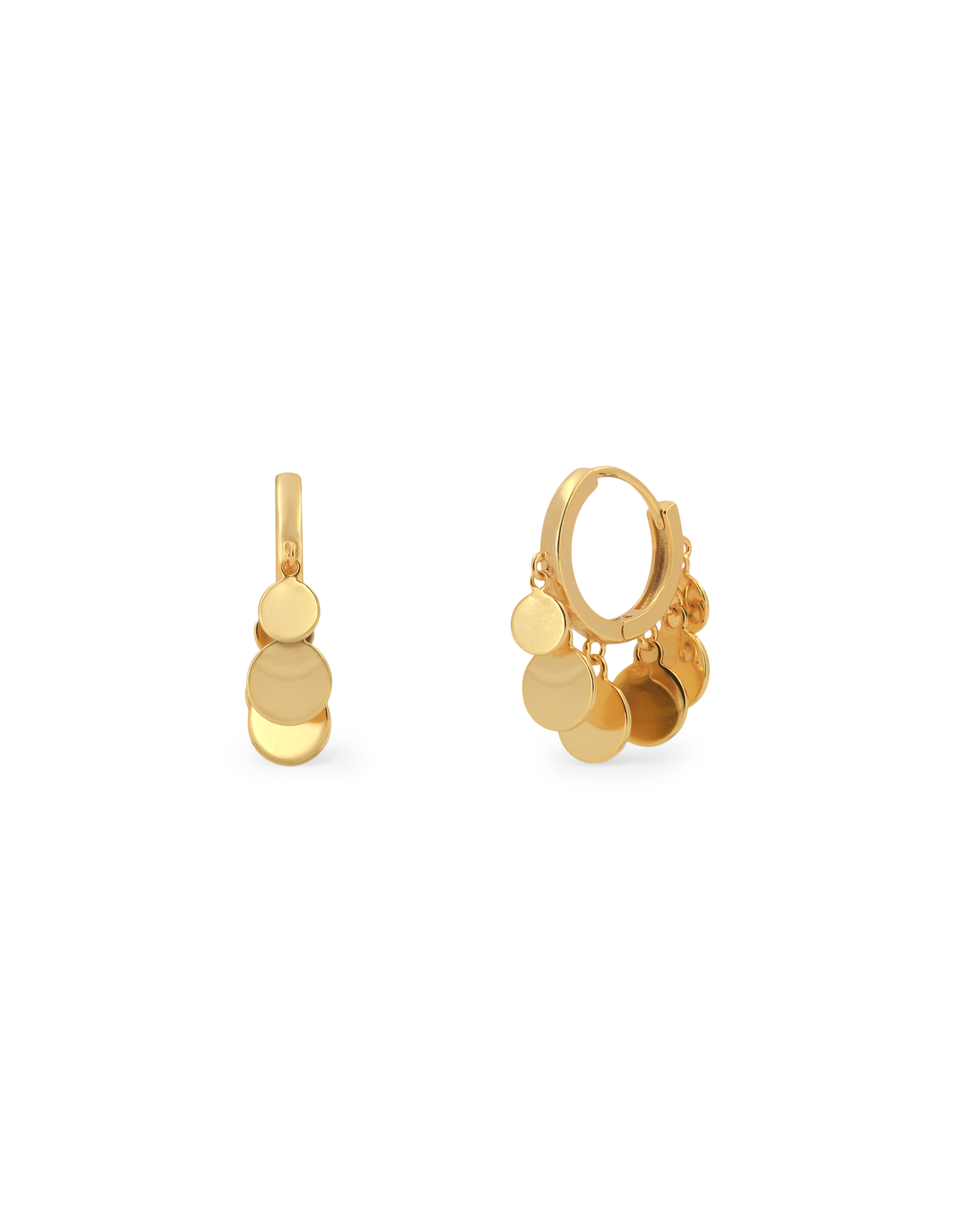 Leaf Hoops | 925 sterling sølv/18k forgyldt. 1 cm. 2 stk. | Gold | & Copenhagen