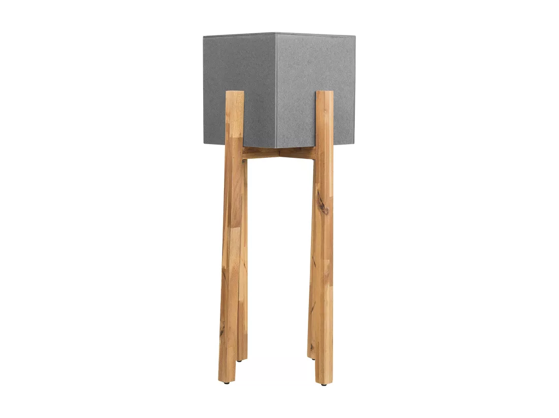 Cache-pot sur pied DRIMOS Pierre 30 cm Gris clair Gris