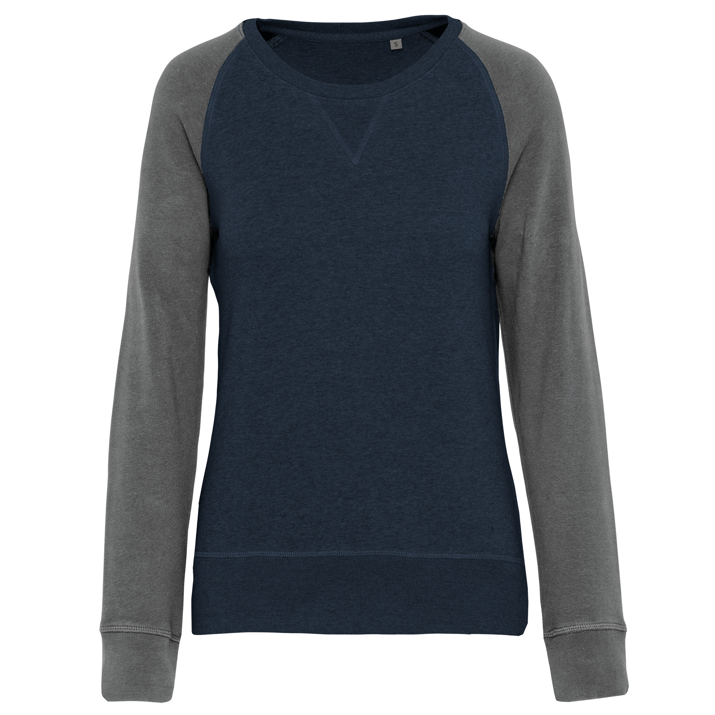 Kariban K492 - Sweat-shirt BIO bicolore col rond manches raglan femme