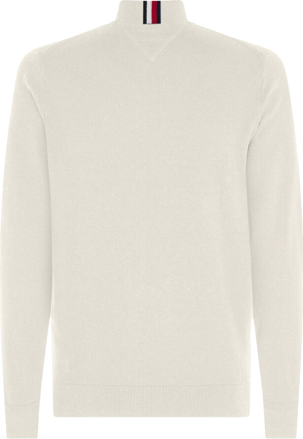 Tommy Hilfiger PIMA ORG CTN CASHMERE ZIP MOCK Ancient white