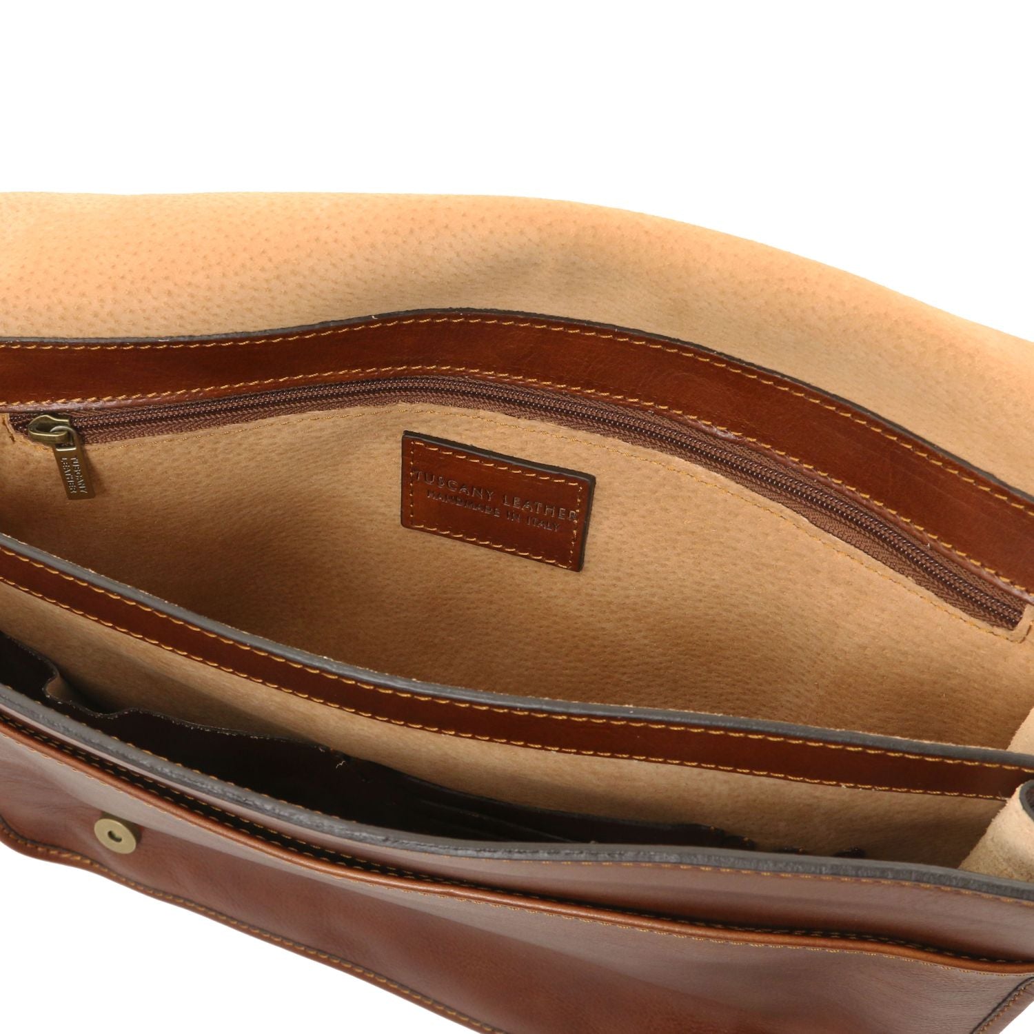 TL142430 – TL Schoudertas – Two compartments leren Schoudertas – Groot size