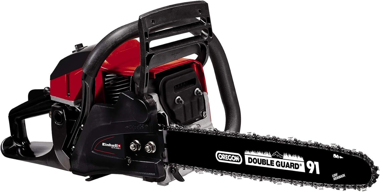 Einhell Benzin Kettensäge GC-PC 2040 I (2 KW, 40 Schwertlänge, 21 M/s Schnittgeschwindigkeit, Automatische Kettenschmierung, Inkl. Schwertschutz)