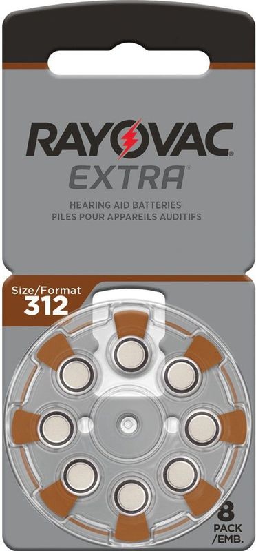 Rayovac - Type 312 - Knoopcellen - 20 x 8 stuks