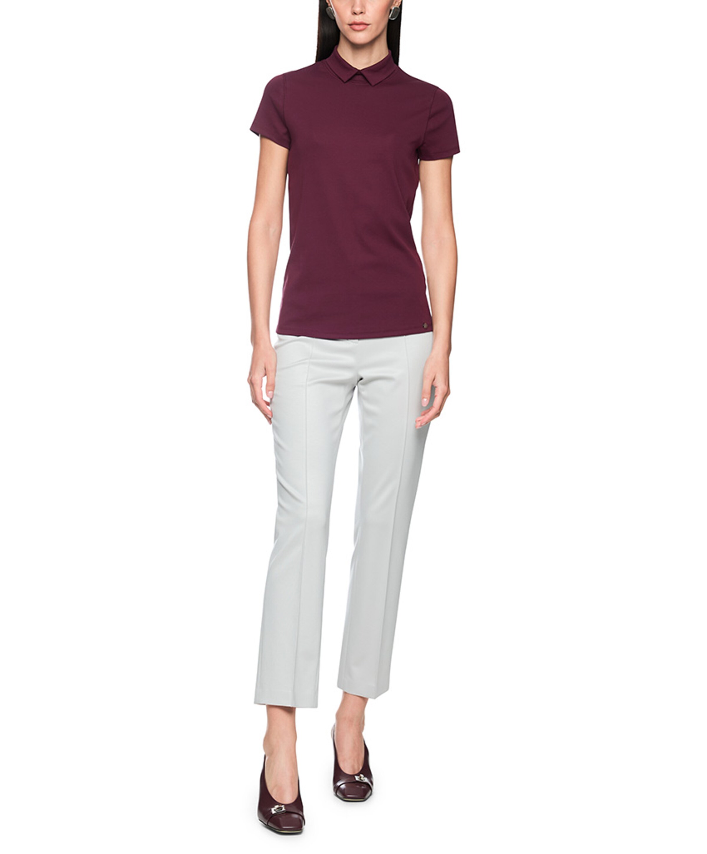 Marc Cain Additions Dames T-shirt bordeaux