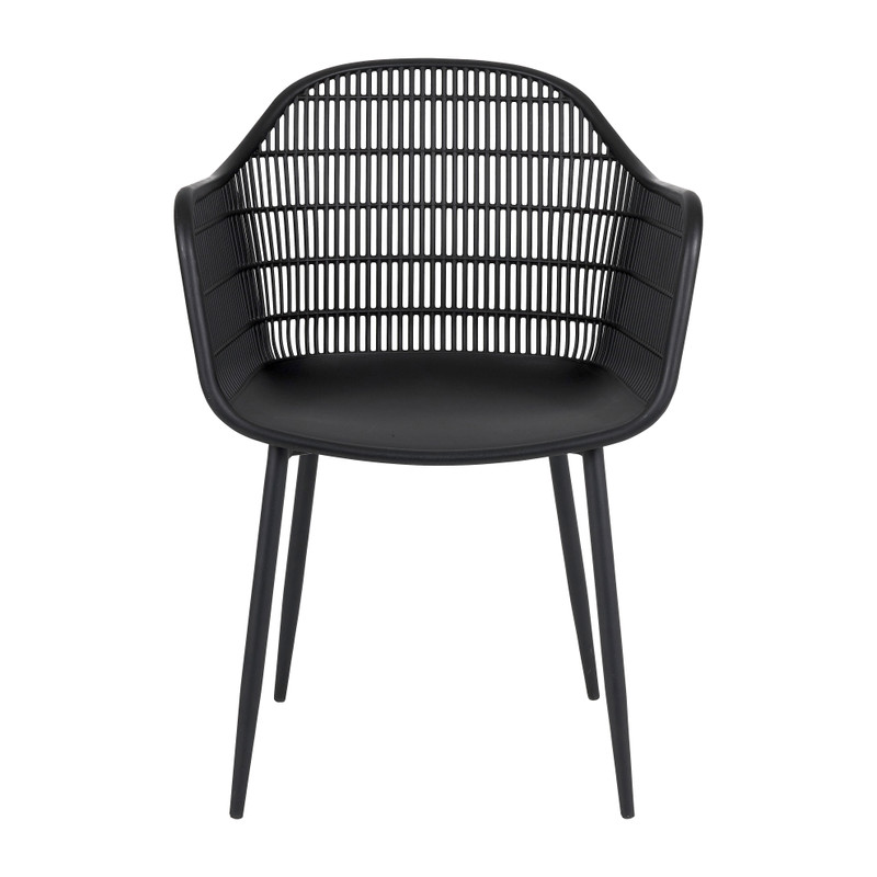 Tuinstoel Elisa - zwart - 85x63x53 cm
