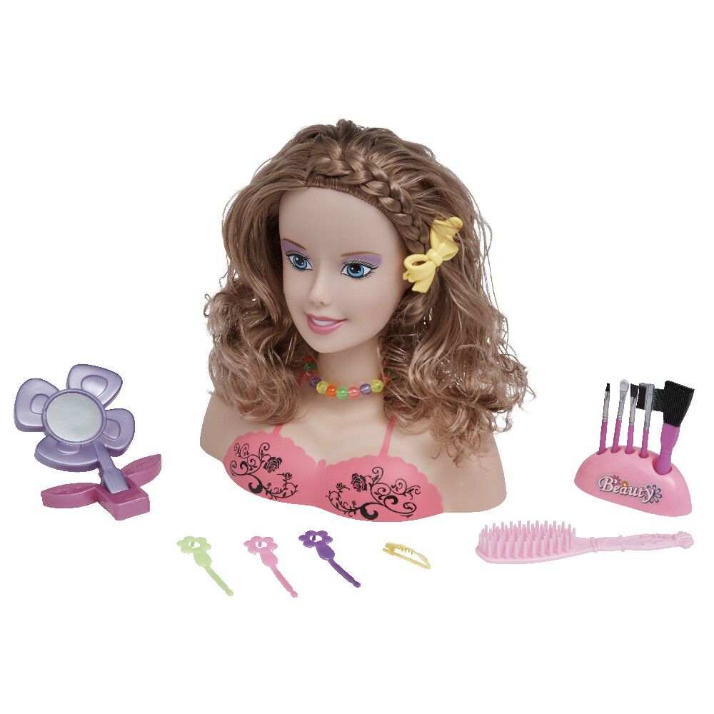 Tête à coiffer et 13 accessoires